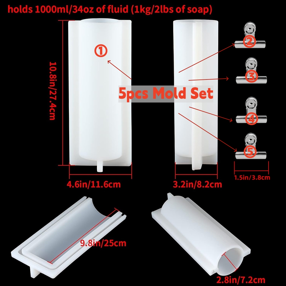 Big Cylinder Tube Soap Mold wi - Candle Supplies Wholesale ulasan dan harga