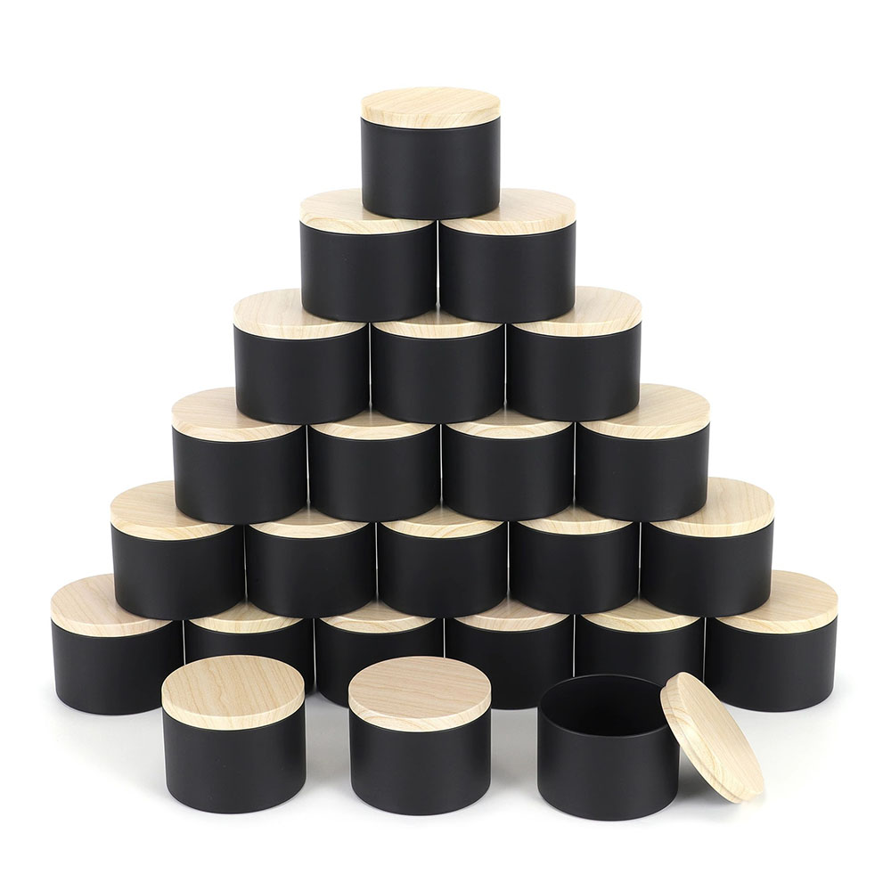 24pcs 4oz Black Candle Jars ,R - Black Tin Candle ulasan dan harga