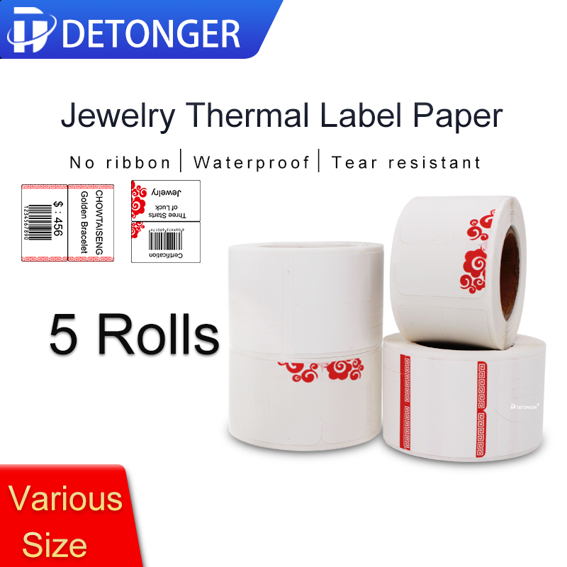 DETONGER Thermal Jelwery Label - Sticker Label Template ulasan dan harga