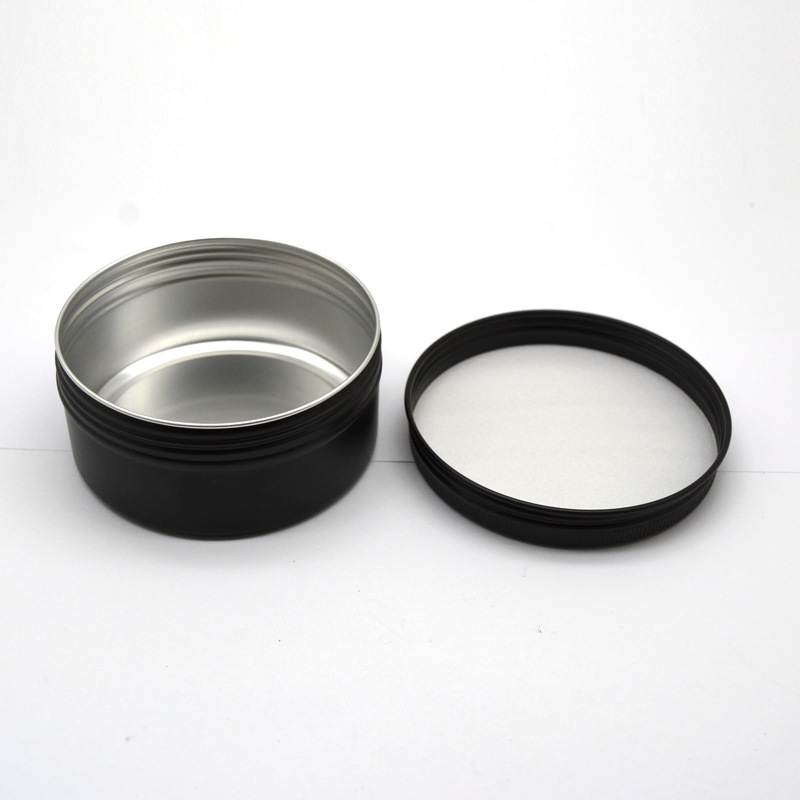 Black Empty Round Aluminum Box - Black Tin Candle ulasan dan harga