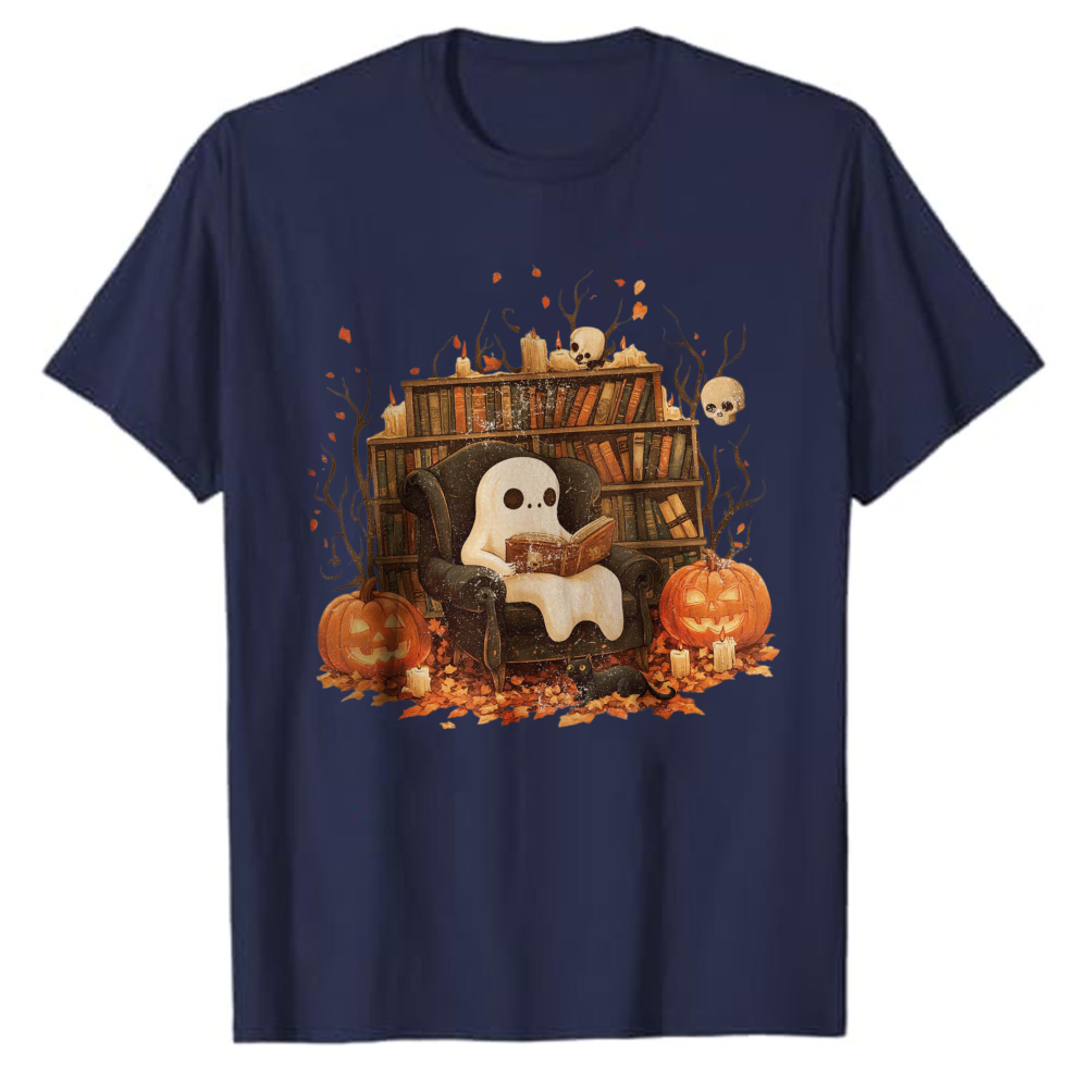 Cute Reading Ghost Library T‑S - Black Tin Candle ulasan dan harga