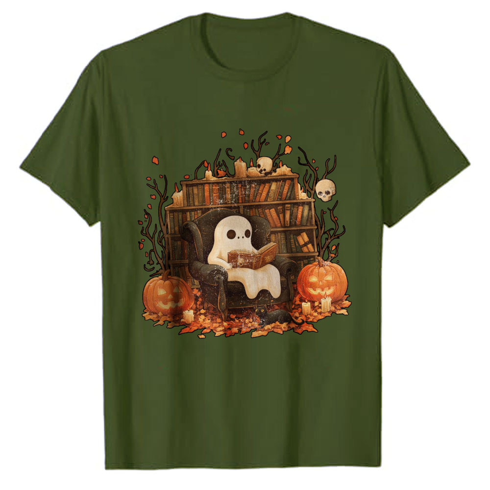 Cute Reading Ghost Library T‑S - Black Tin Candle ulasan dan harga