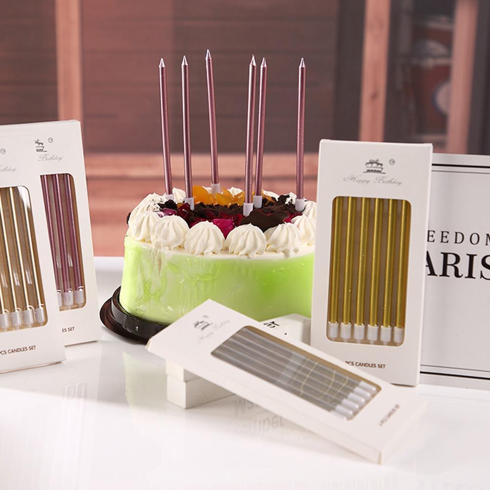 6/18pcs Metal Gold Silver Birt - Candle For Supplies ulasan dan harga
