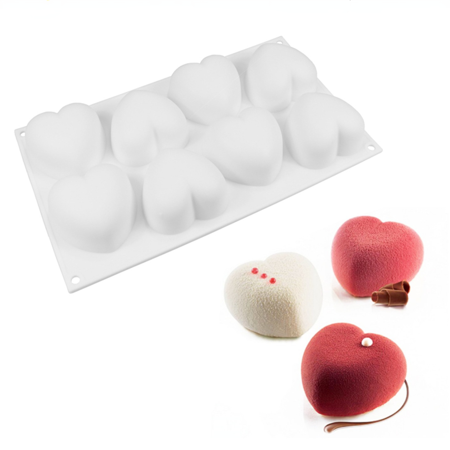 Love Heart Silicone Soap Mold  - Candle Supplies Wholesale ulasan dan harga