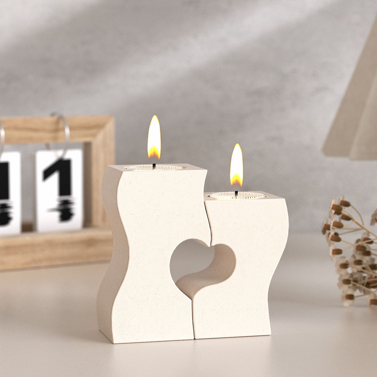 S Heart Candlestick Silicone M - Candle Supplies Wholesale ulasan dan harga