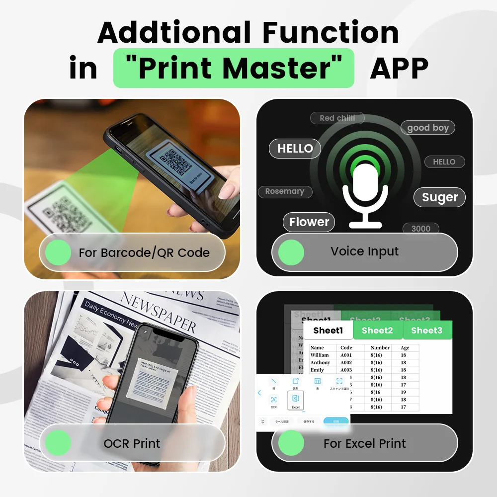 M108 Wireless Bluetooth Label  - Sticker Label Template ulasan dan harga