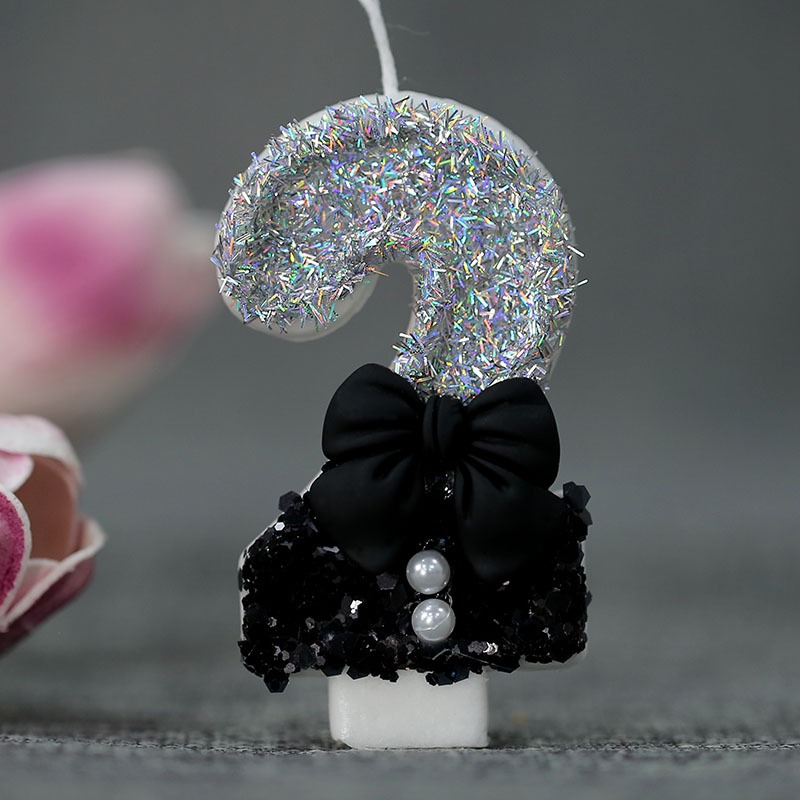Midnight Bow & Pearl 0-9 Numbe - Candle For Supplies ulasan dan harga