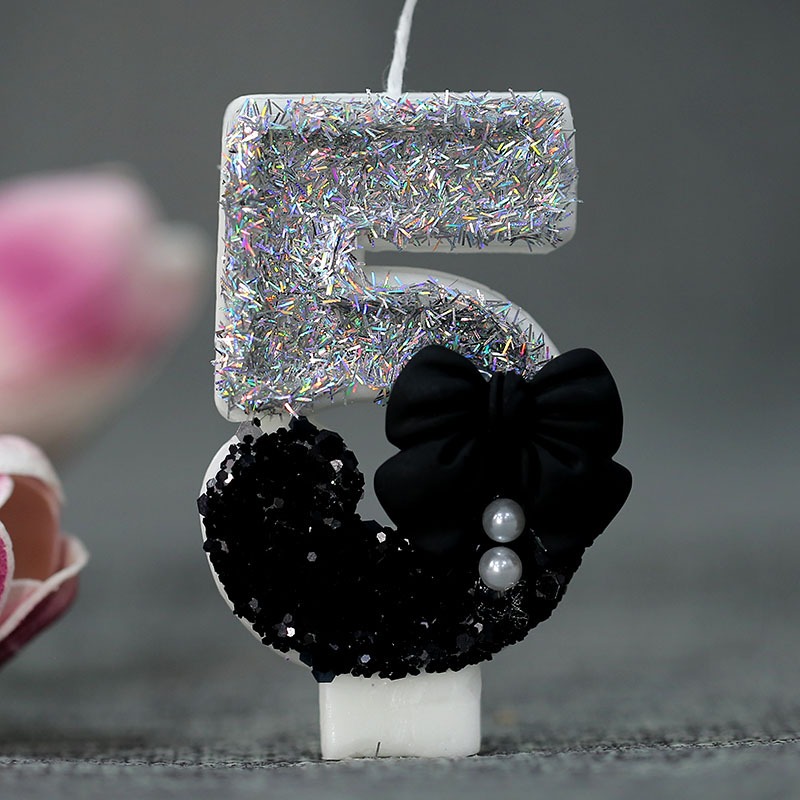 Midnight Bow & Pearl 0-9 Numbe - Candle For Supplies ulasan dan harga