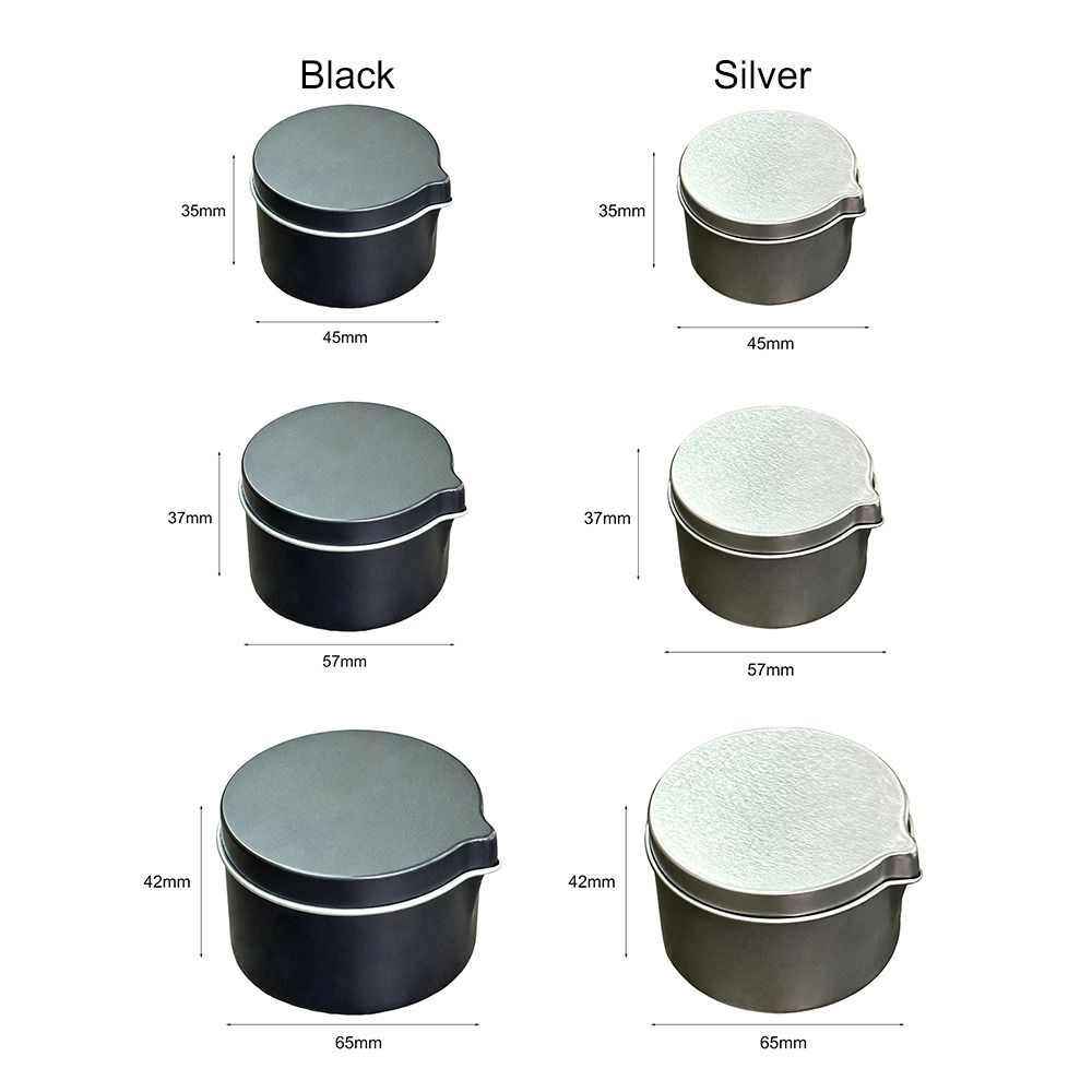 Black Silver Color Tinplate Ca - Black Tin Candle ulasan dan harga