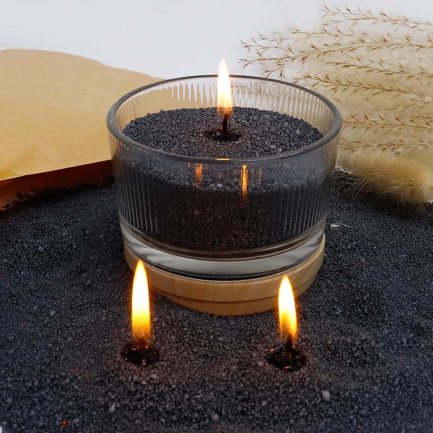 Black Candle Sand with Wick, 2 - Candle Supplies Wholesale ulasan dan harga